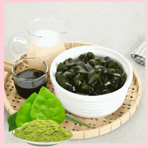 Green grass jelly